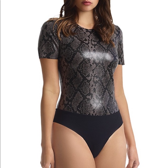 Commando Snakeskin faux leather bodysuit top XL - Picture 1 of 6